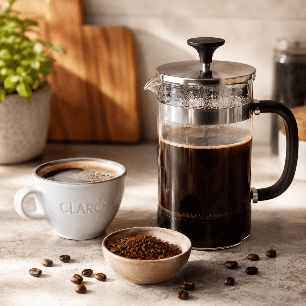 cafea buna french press cafeaua de dimineață