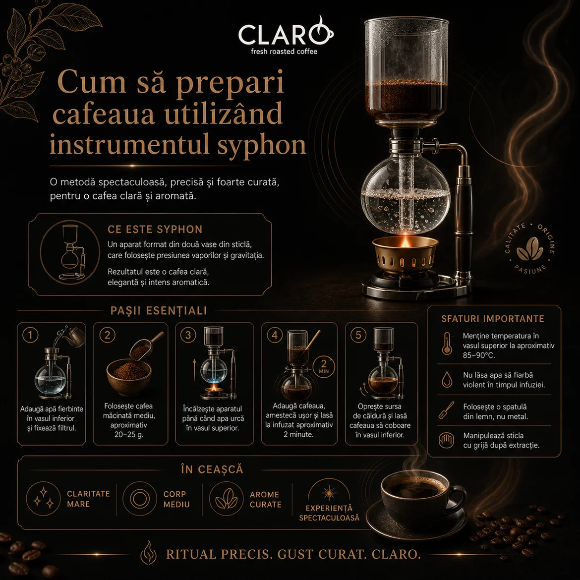 cum sa faci o cafea cu syphon