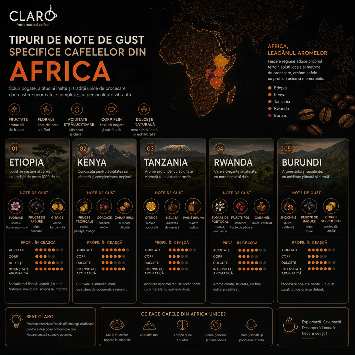 note cafea din africa
