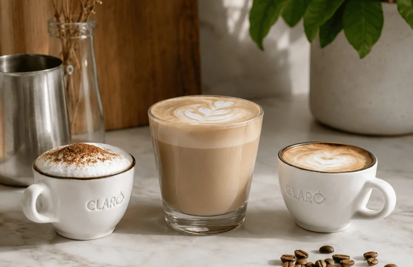 Cappuccino Latte Flat White diferențe