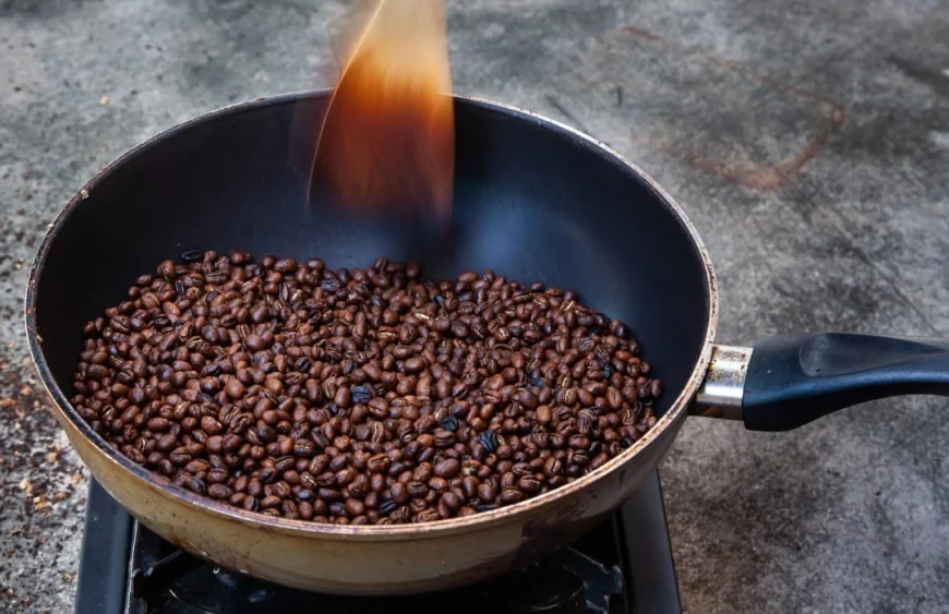 cafea proaspat prajita