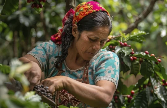 femeie guatemala culege cafea