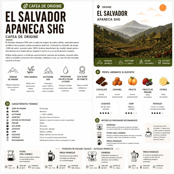 El Salvador Apaneca SHG - Cafea de Origine