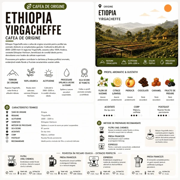 Ethiopia Yirgacheffe - Cafea de Origine
