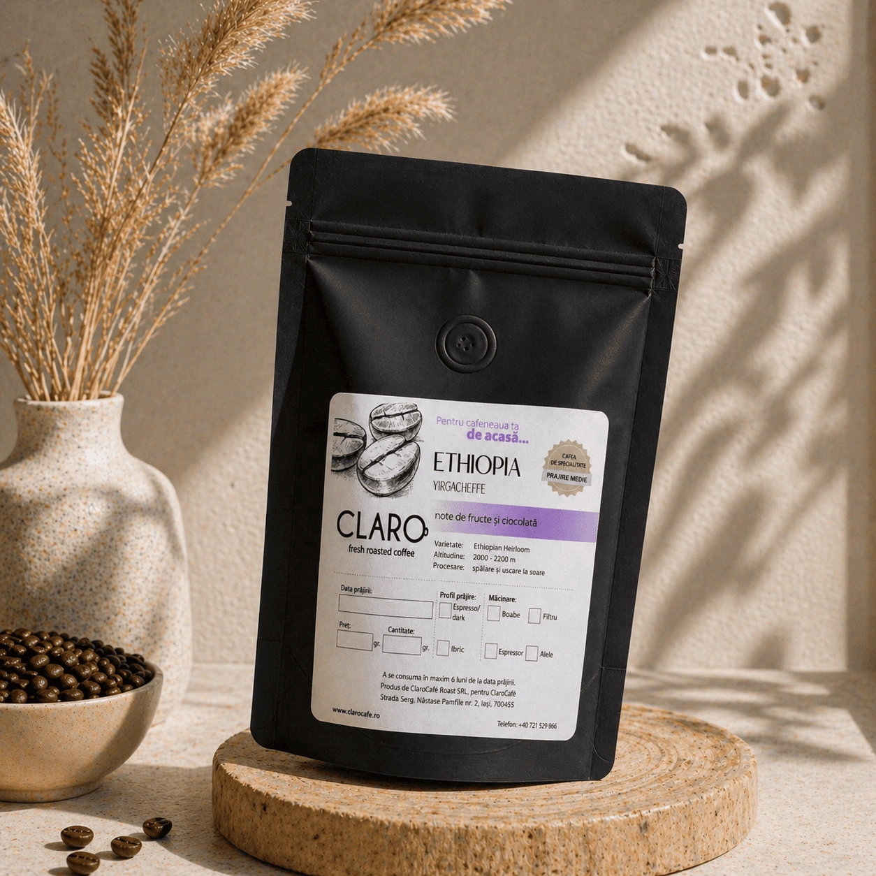 Ethiopia Yirgacheffe Automatico 1kg - Cafea de Origine