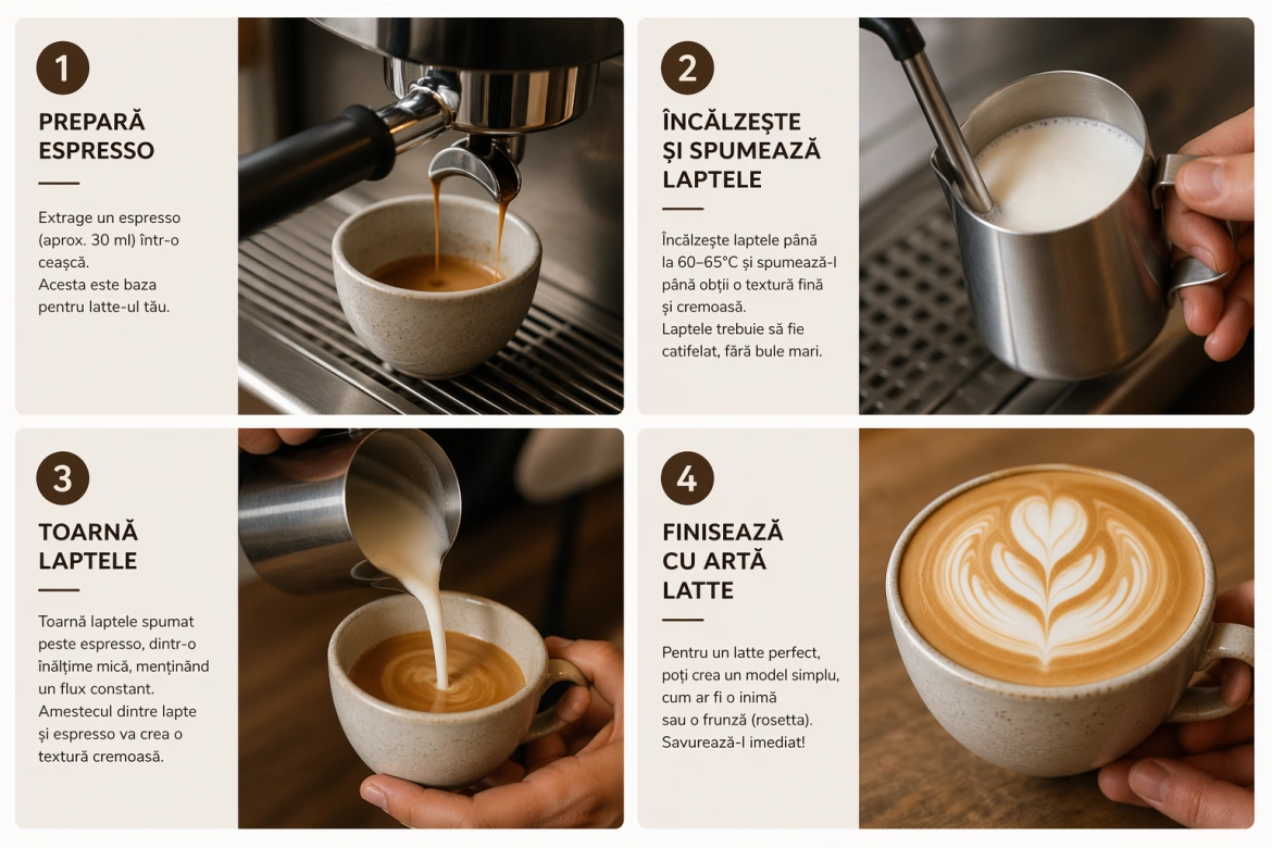 cum sa faci un latte claro cafe