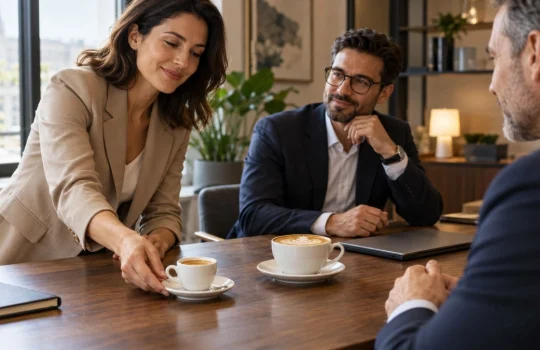 cafea de specialitate la intalnirea de afaceri