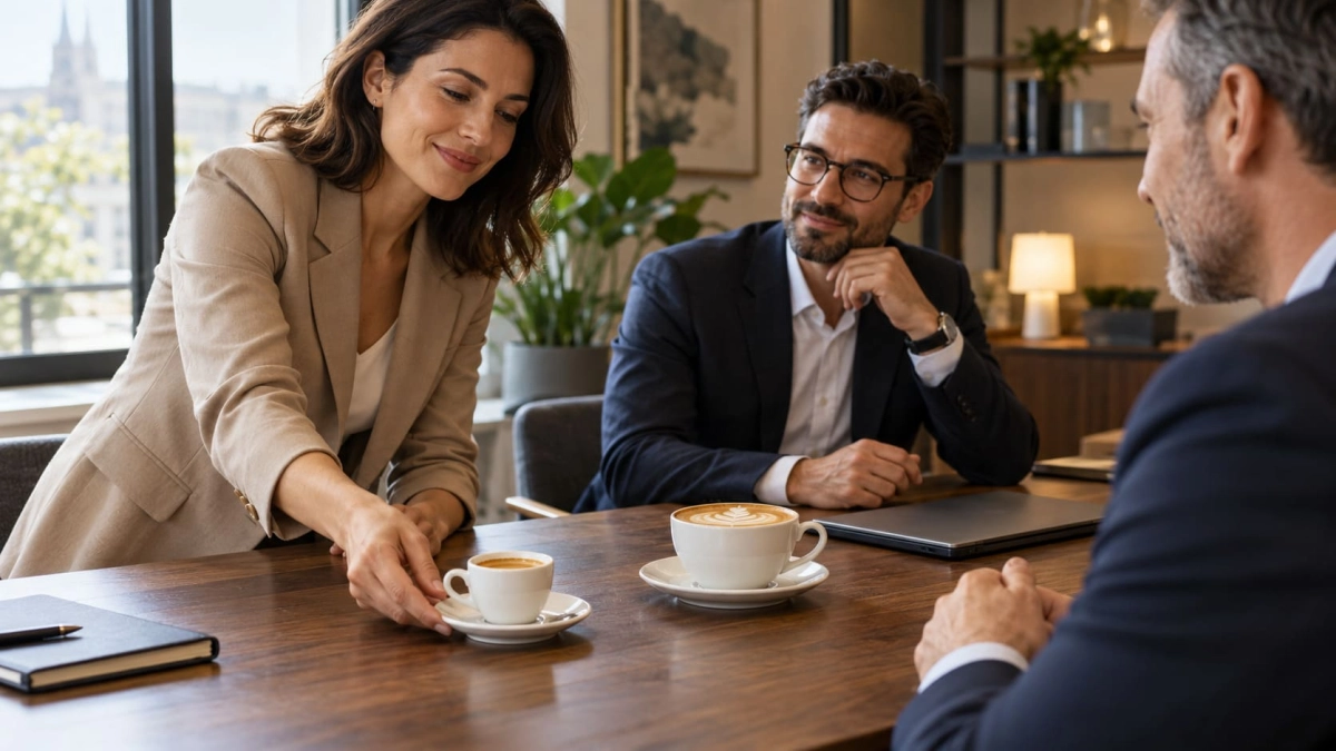 cafea de specialitate la intalnirea de afaceri